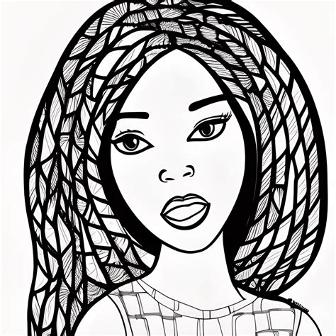 Adorable And Beautiful Sketches Drawings Coloring Pages Of Black Women Or African American Women