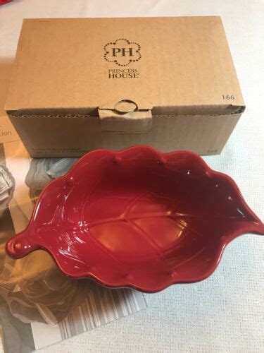 Princess House Pavillion Berry Leaf Bowl 166 New In Box Ebay