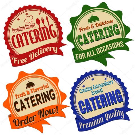 Catering Label Sticker Or Stamps — Stock Vector © Roxanabalint 58676637