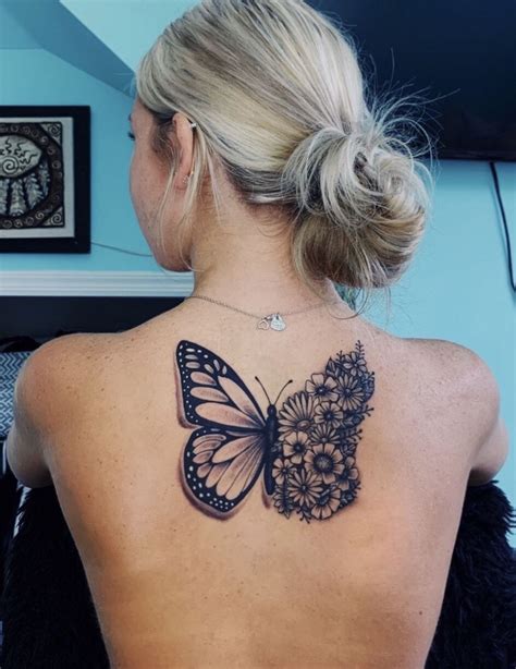 Butterflyflower Tattoo Tattoos Back Tattoo Women Cool Tattoos