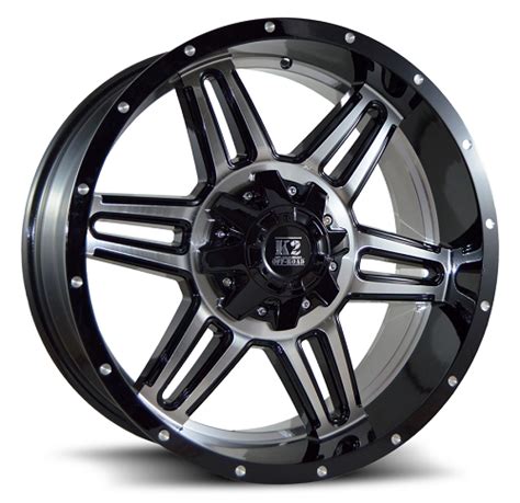 K2 Ko6 17 X 9 8x1651 Gloss Black Milled Wheel Only 1 Whee