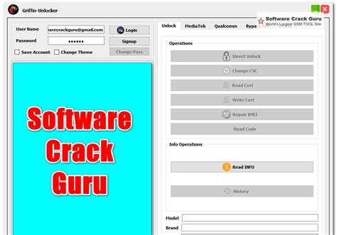 Griffin Unlocker V Latest Tool For Windows Computer Free Register The Tool