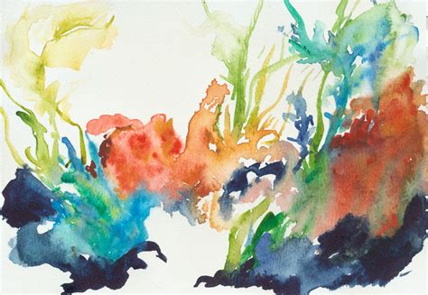 Sabina Hahn — Coral Reef Playing With The Watercolors Coral
