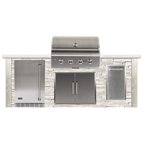 8 Grill Island With Luxury Grill Upgrade Stacked Stone Modern