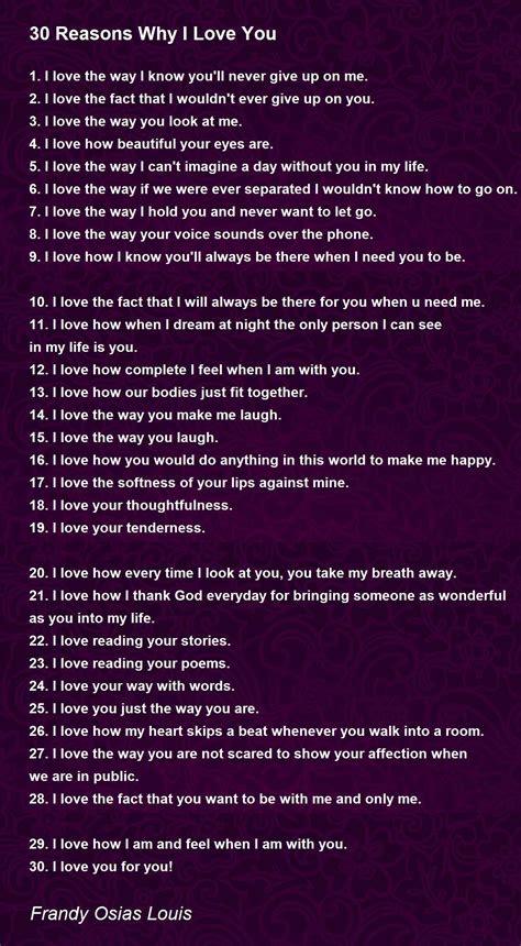 30 Reasons Why I Love You Slideshare