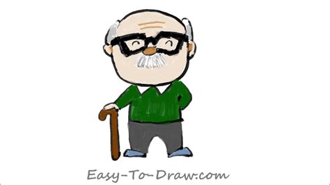 Simple Old Man Drawing Free Download On Clipartmag