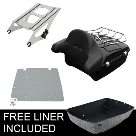 Harley davidson road glide chizeled lo handlebar install! Motorcycle King Tour Pak Pack Trunk+Rack Backrest For ...