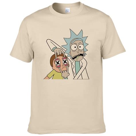 Funny Men T Shirts Rick Morty Mens T Shirt 100 Cotton Short Sleeve T Shirt Male Manga Curta