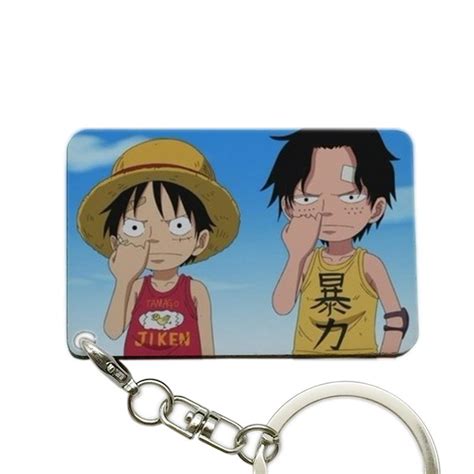 One Piece Anime Print Keychain Holder One Piece Merchandise Free