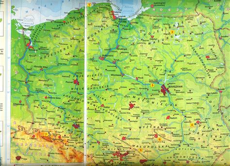 Mapa Z Wieloma Nazwami Rzek Polskich