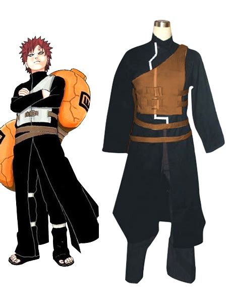 Naruto Shippuden Gaara Black Cosplay Costume Cv 001 C06 4099