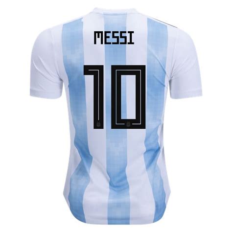 Buy 2018 Argentina Lionel Messi Home Replica Soccer Jersey Soccer