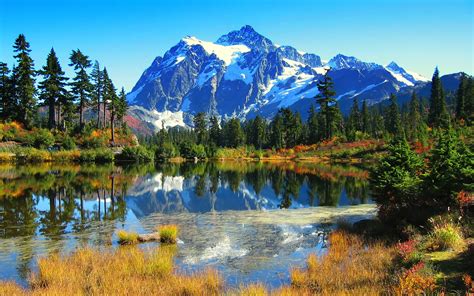 Mountains And Pond Landscape With Majestic Scenery Image Free Stock Photo Public Domain