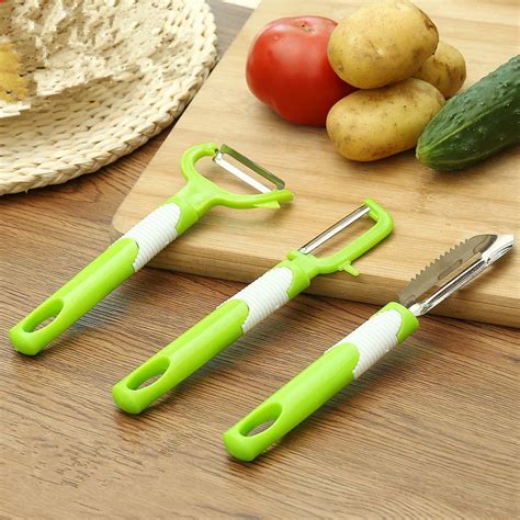 3pcs Fruit Peeler Vegetable Peeler Knife Serrated Knife Peeler Multi