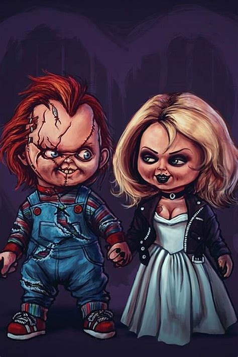 Chucky And Tiffany Drawing