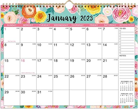 Calendario 2023 2023 Calendario De Pared Enero De 2023