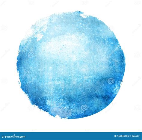 Watercolor Circle On White As Background Stock Illustration