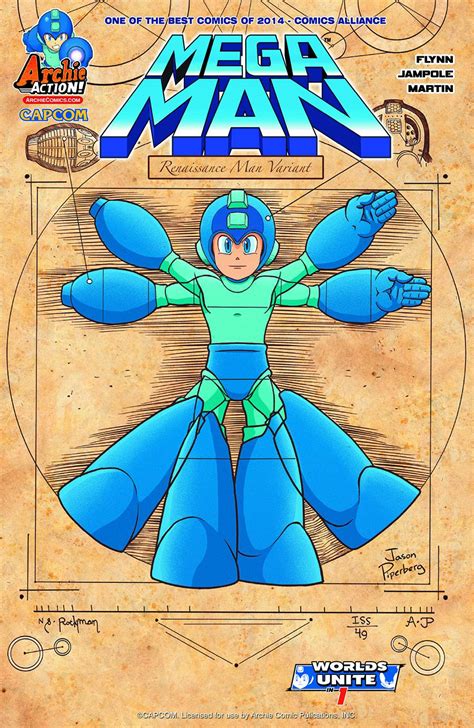 Mega Man 49 Jason Piperberg Renaissance Man Cover Fresh Comics