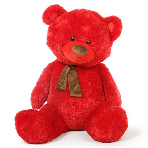 A teddy bear is a stuffed toy in the form of a bear. Buy Red 5 Feet Big Teddy Bear With Muffler Online ...
