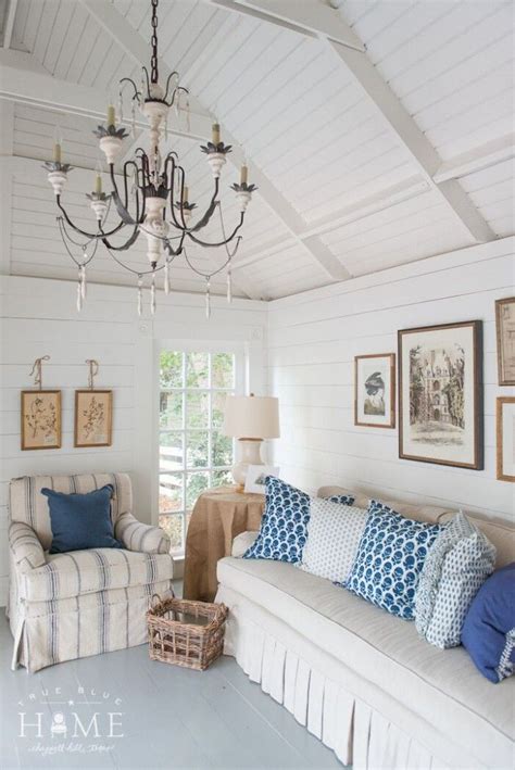 Blue And White Cottage Living Room Via True Blue Cottage Holly Mathis