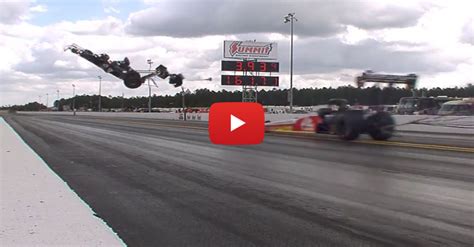 Nhra Dragster Goes Airborne In Terrible Crash Engaging Car News