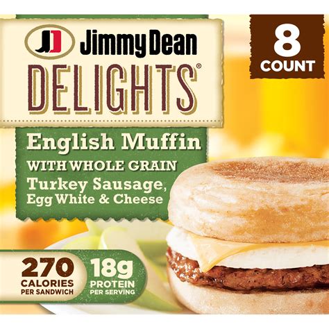 Jimmy Dean Turkey Sausage Egg White And Cheese English Muffin