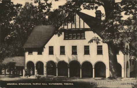 Memorial Gymnasium Fairfax Hall Waynesboro Va Postcard