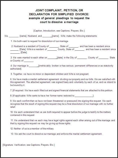 Printable Sample Divorce Papers Form Divorce Forms Printable Divorce Papers Divorce Papers