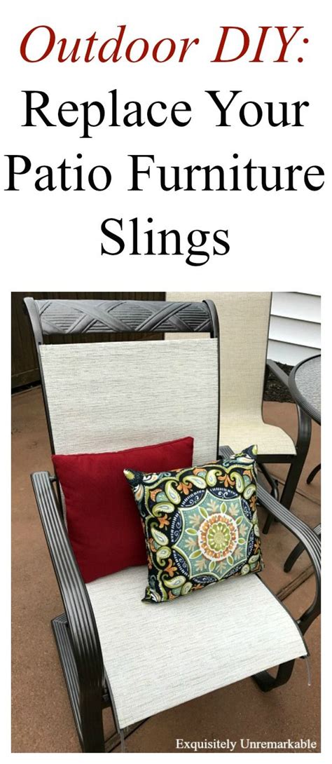 Update Your Outdoor Furniture Set By Replacing The Fabric Slings On