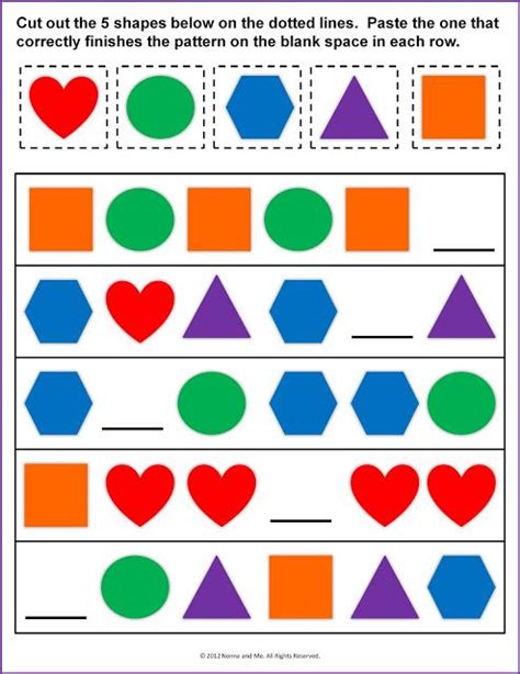 finish the pattern good for assessment math activities