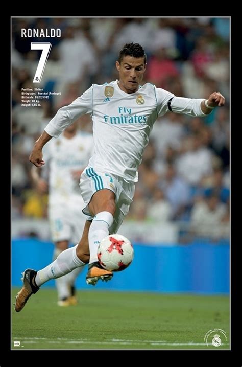 No frame poster, wall art decor home decor style. Real Madrid - Cristiano Ronaldo Laminated & Framed Poster ...