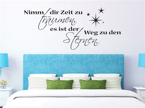 Wenn die zeit kommt, in der man könnte, ist die vorüber, in der man kann. Traumhafte Wandtattoo Sprüche fürs Schlafzimmer - Spruch