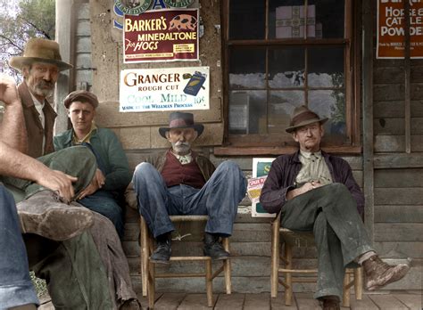 Shorpy Historical Picture Archive Passing The Time Colorized 1935