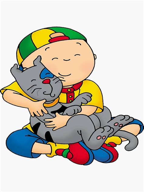 Caillou Caillou And Dog Sticker For Sale By Par Kids Redbubble
