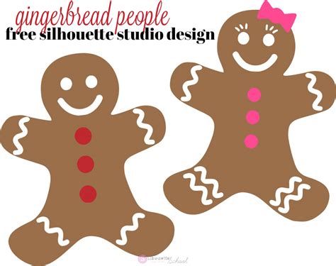 Free Gingerbread People Silhouette Studio Designs - Silhouette School