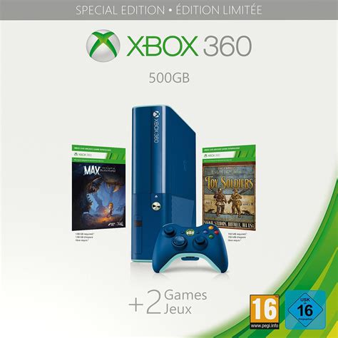 Xbox 360 E Super Slim 500gb Console Limited Blue Edition Xbox 360