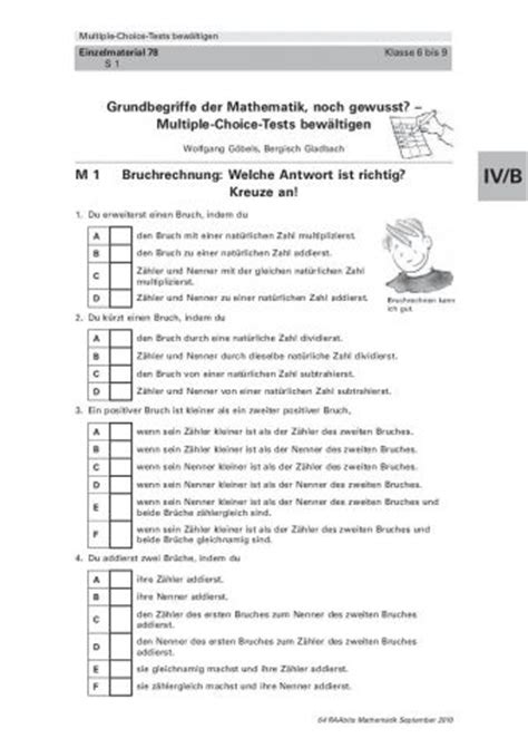 Wir sehen uns nun die stellenwerttafel für dezimalzahlen an. Grundbegriffe der Mathematik, noch gewusst? - Multiple-Choice-Tests bewältigen ...