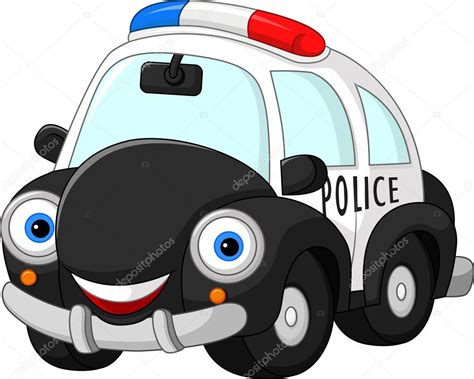Cartoon Police Car Character Stock Vector By ©dreamcreation01 123559292
