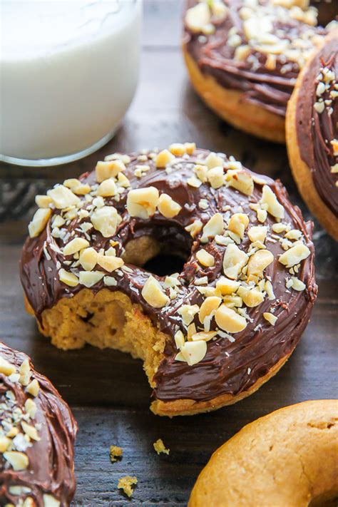 Chocolate Glazed Peanut Butter Donuts Baker By Nature