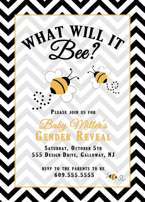 Check spelling or type a new query. Bee Gender Reveal Party Invitation | Party Ideas ...