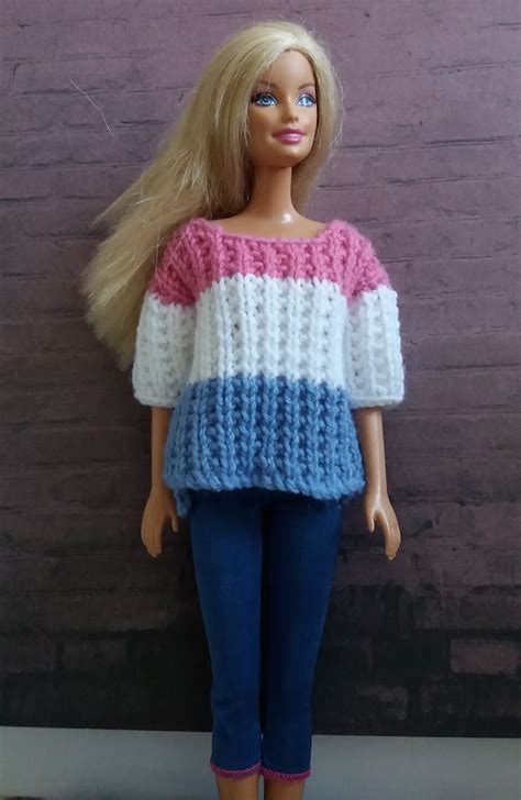 The barbie is one of the most popular dolls to sew for. Linmary Knits: Barbie ribbed sweater