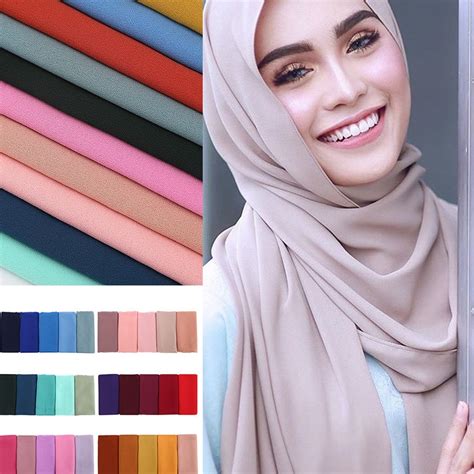 9 colors maxi chiffon scarf bubble crinkle hijab women plain wrinkled muslim head shawl hijabs