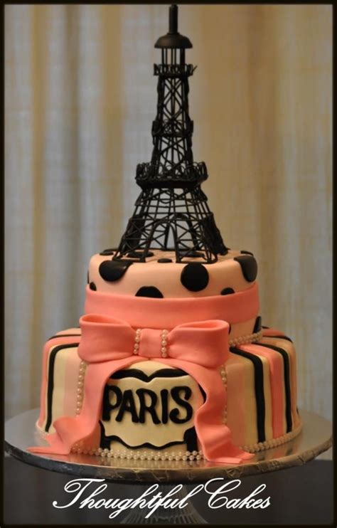 Paris Eiffel Tower Birthday Cake Paris Birthday Cakes Paris Themed