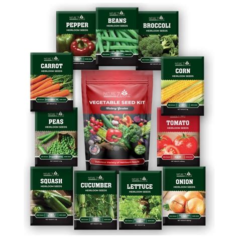 Naturez Vegetable Seed Kit 11 Variety Non Gmo Seeds Ships In 1 2