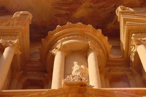 Looking Up The Treasury Or Al Khazneh Petra Travel Story And