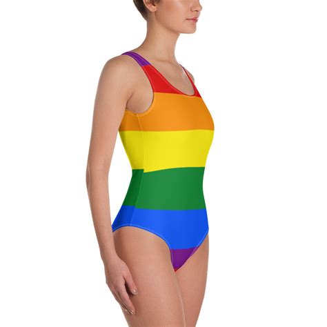 Lgbt Rainbow Pride Flag Swimsuit Etsy