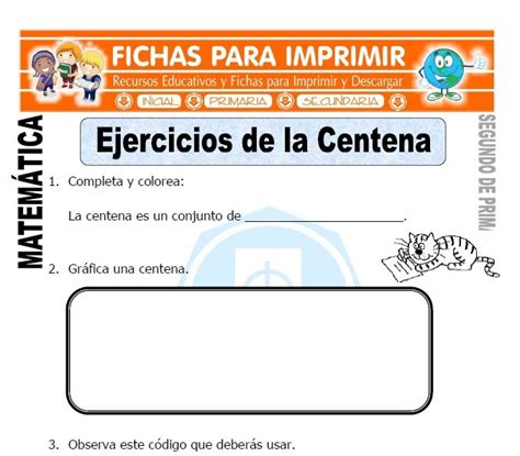 Ejercicios De La Centena Para Segundo De Primaria Fichas Para Imprimir