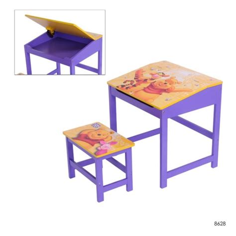 Disney winnie the pooh kindersitzgruppe 1 tisch und 2 stühle das wunderschöne dekor, sowie die gute verarbeitung machen diese schöne sitzgruppe von disney winnie the pooh zum idealen wohnaccessoire für das kinderzimmer. Kinder Schreibtisch mit Hocker Disney Winnie Pooh Maltisch ...