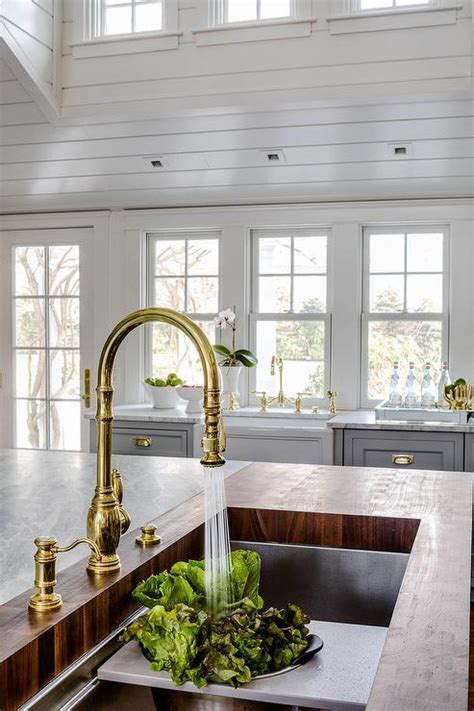 Kitchen islands with seating give your workspace and dining space and overall increased utility. Island Trough Sink with Built In Strainer - Transitional ...