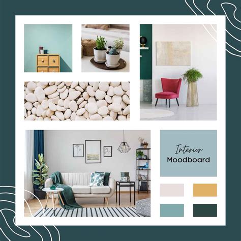 Editable Interior Design Mood Board Template Interior Designer